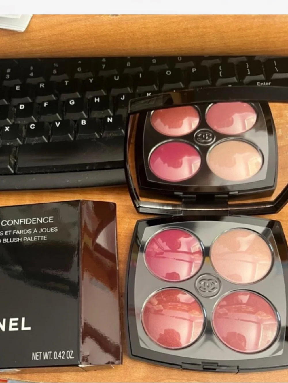 LIMITED EDITION CHANEL ROUGE NOIR CONFIDENCE EYE SHADOW AND BLUSH PALETTE